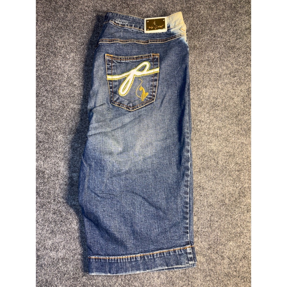 Vintage Baby Phat Jean Shorts Womens 20 Blue Denim High Rise Contrast‎ Stitch